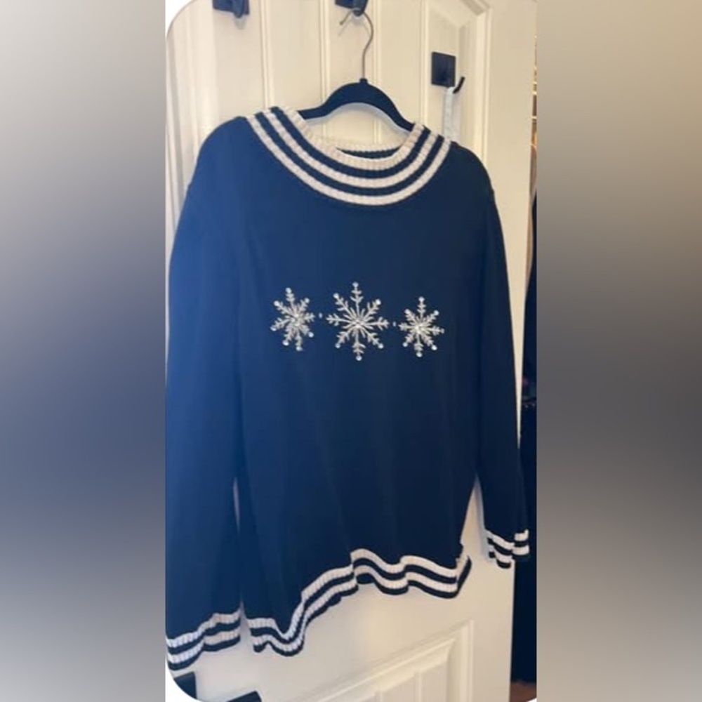 Black snowflake sweater